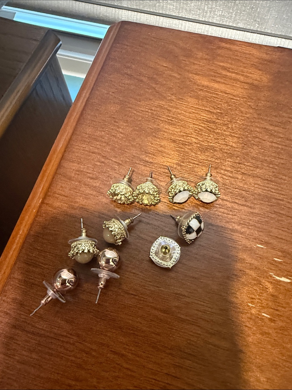 Park Lane Gold-Tone and Neutral Stud Earring Set